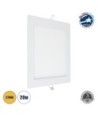 GLOBOSTAR® PANELO 60199 Χωνευτό Panel Οροφής LED 20W 2060lm 120° AC 220-240V IP20 Θερμό Λευκό 2700K - Lumileds SMD Chip & TÜV SÜD Driver - Λευκό Γαλακτερό - Μ22.5 x Π22.5 x Υ1.9cm - Q20 x 20cm - 3 Χρόνια Εγγύηση